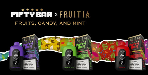 Fruitia x Fifty Bar 20K Puff Rechargeable Dipsosables