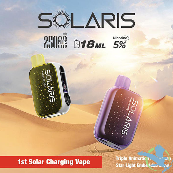 Solaris 25K Puff Solar Charging Rechargeable Dipsosables