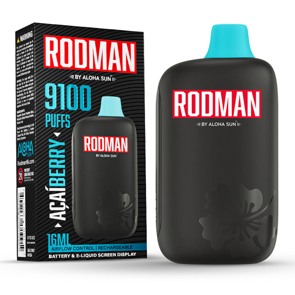 Aloha Sun Rodman 9100 Puff 16mL Rechargeable Disposables