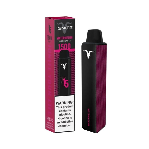 Ignite V15 5.1ML 1500 Puffs 850mAh Synthetic Nicotine Device Black Lava Vape