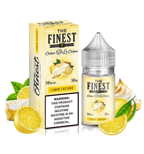 The Finest Crème De La Crème (Custard) Nicotine Salt 30ml Black Lava Vape